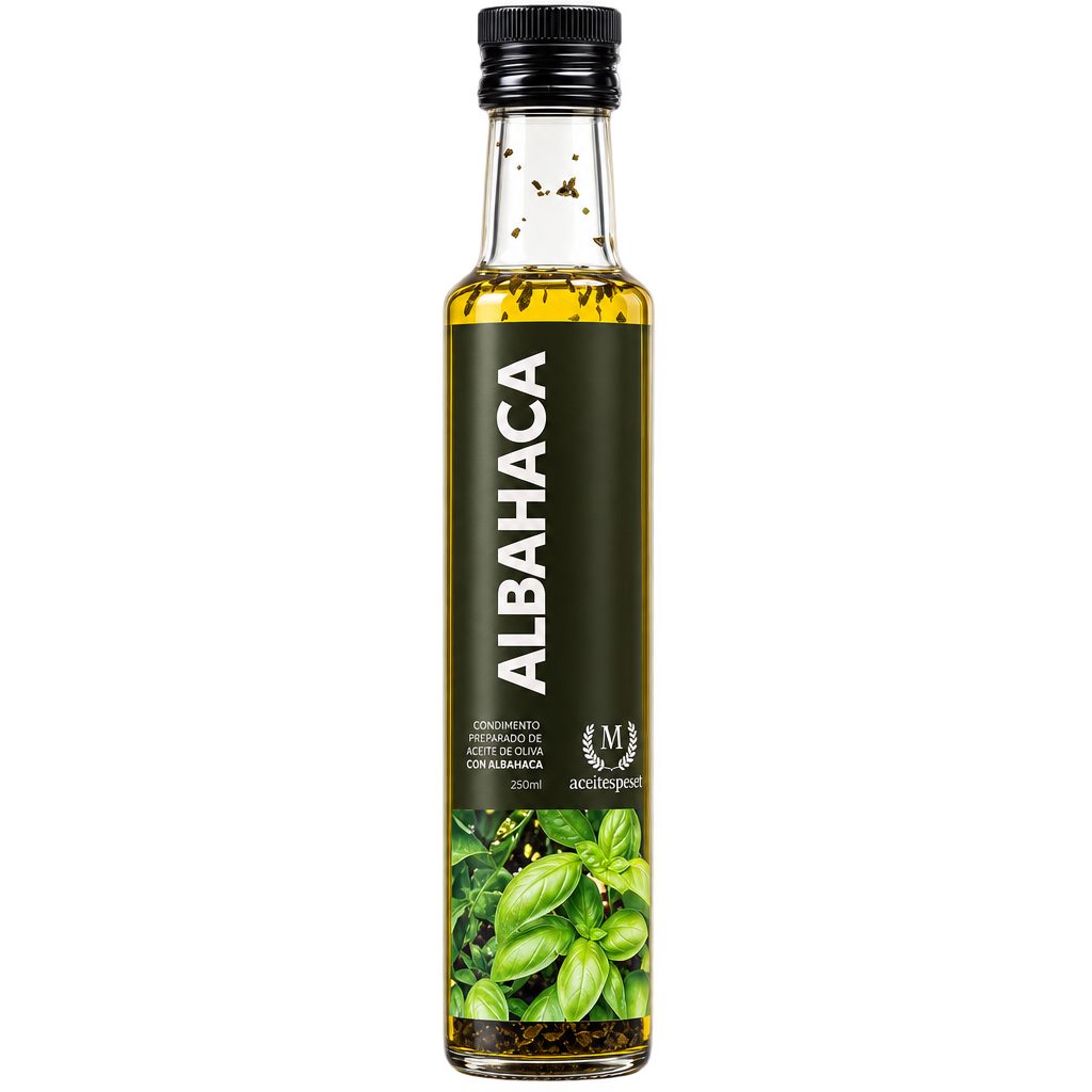 Ulei de Măsline cu Busuioc Aceites Peset, 250 ml.