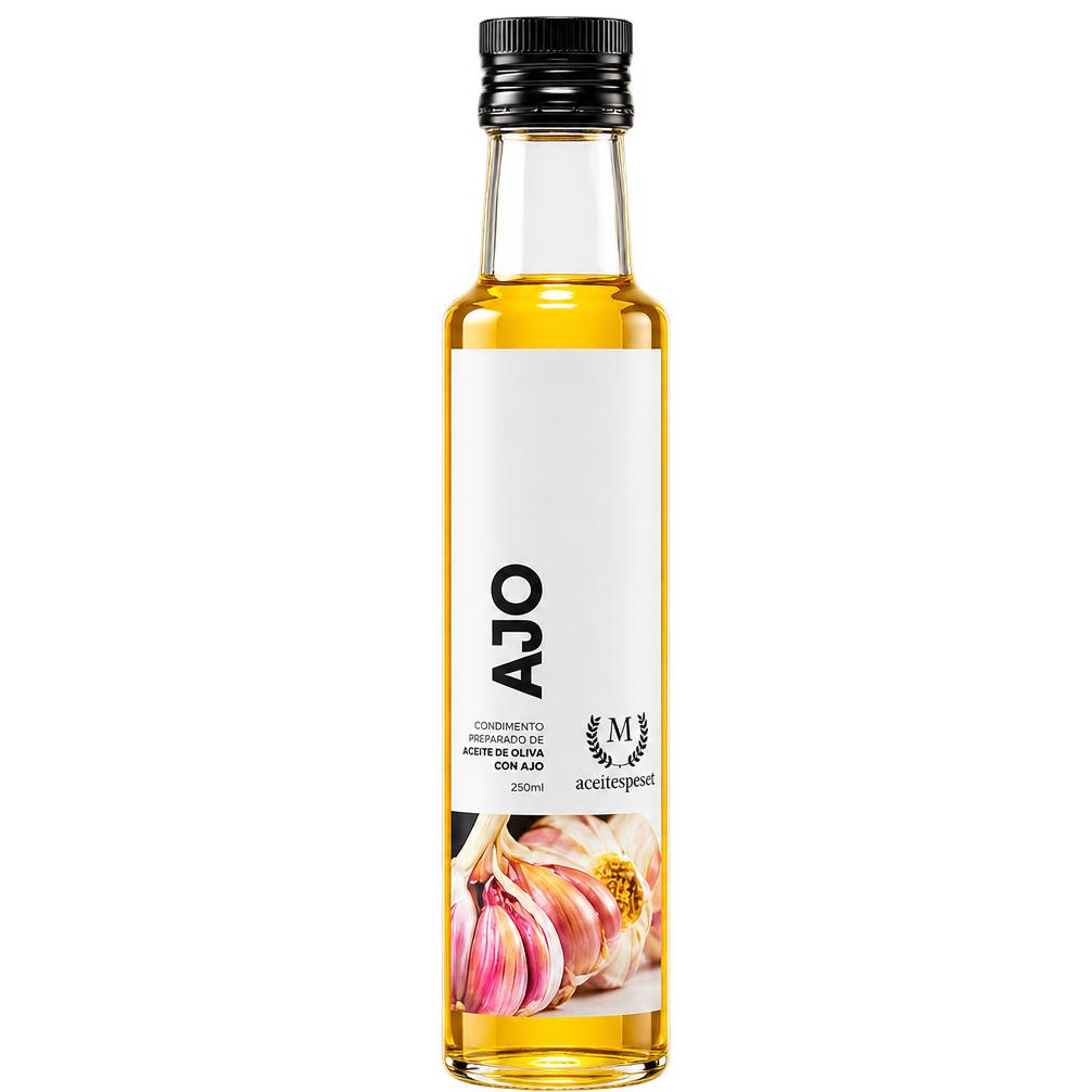 Ulei de Măsline cu Usturoi Aceites Peset, 250 ml.